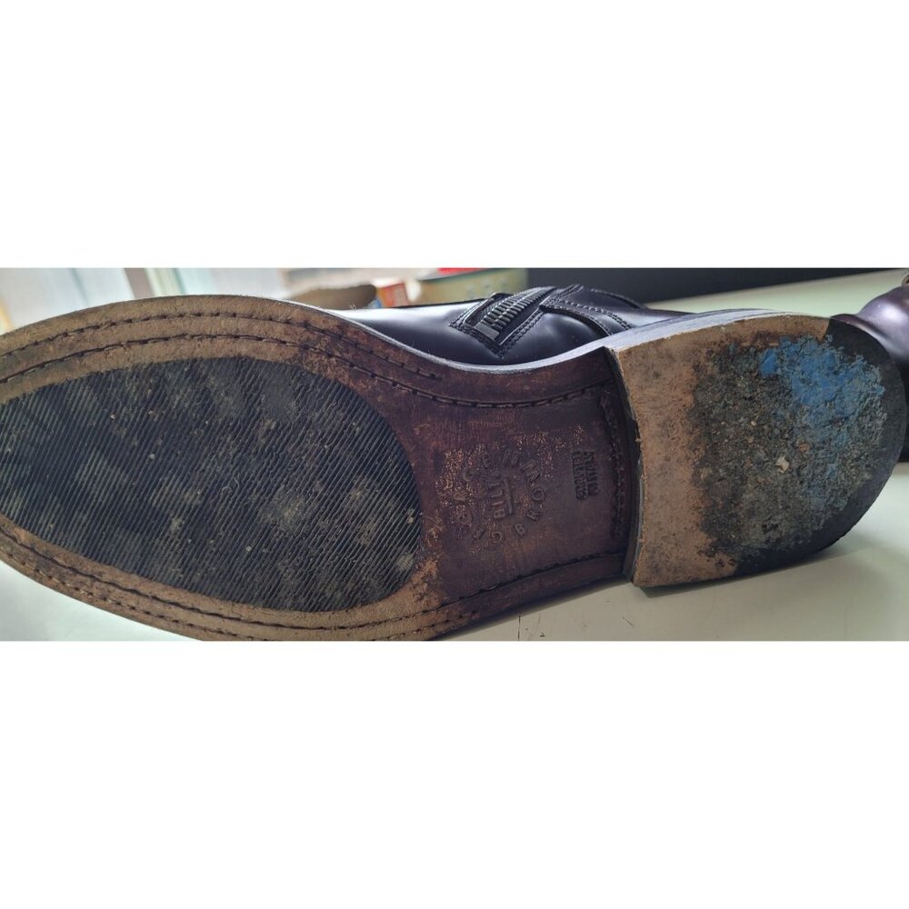 Italian Leather Side Zip Lace-Up Ankle Boots Mens 9 Brown George Brown BILT - Picture 6 of 14